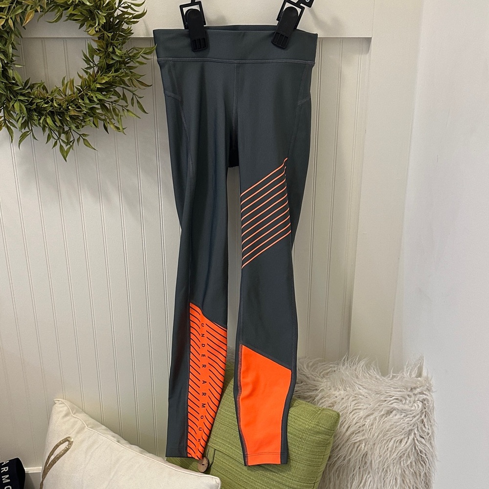 Under Armour Black and Orange Leggings